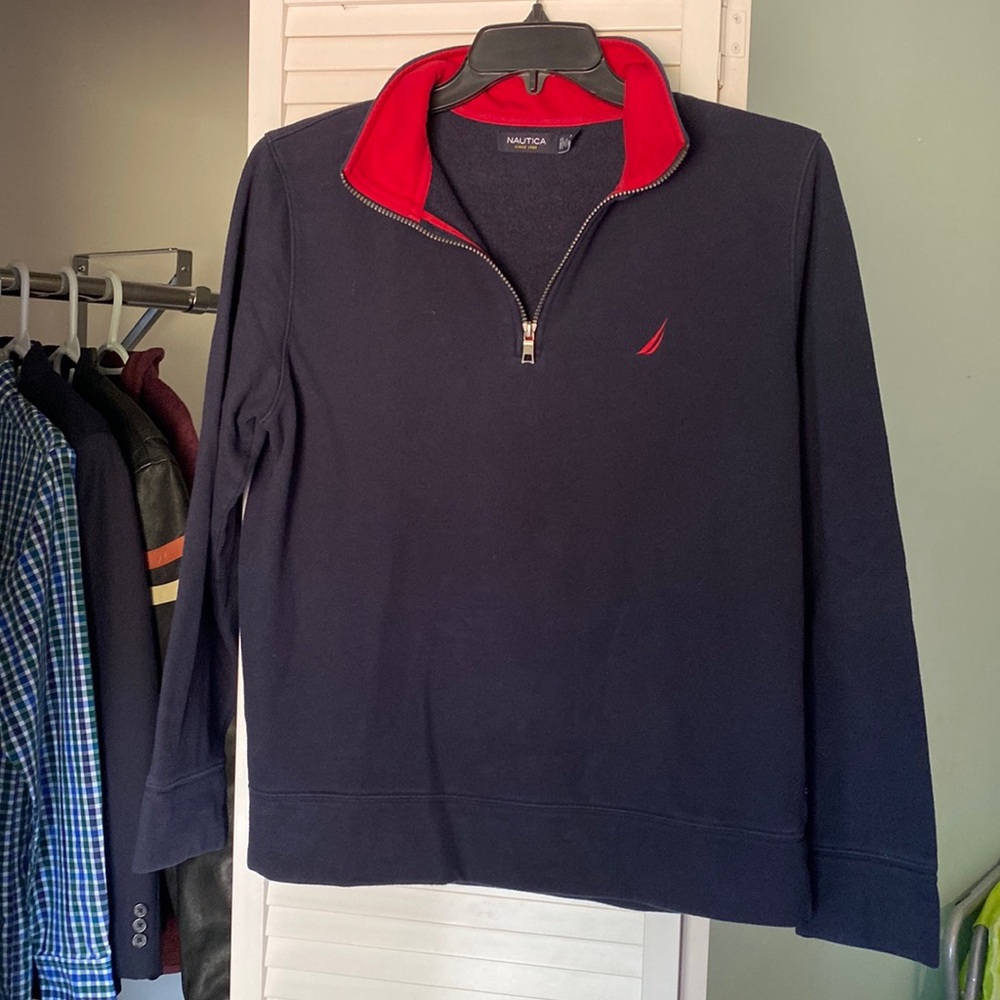 Mens Nautica, 1/4 zip polo